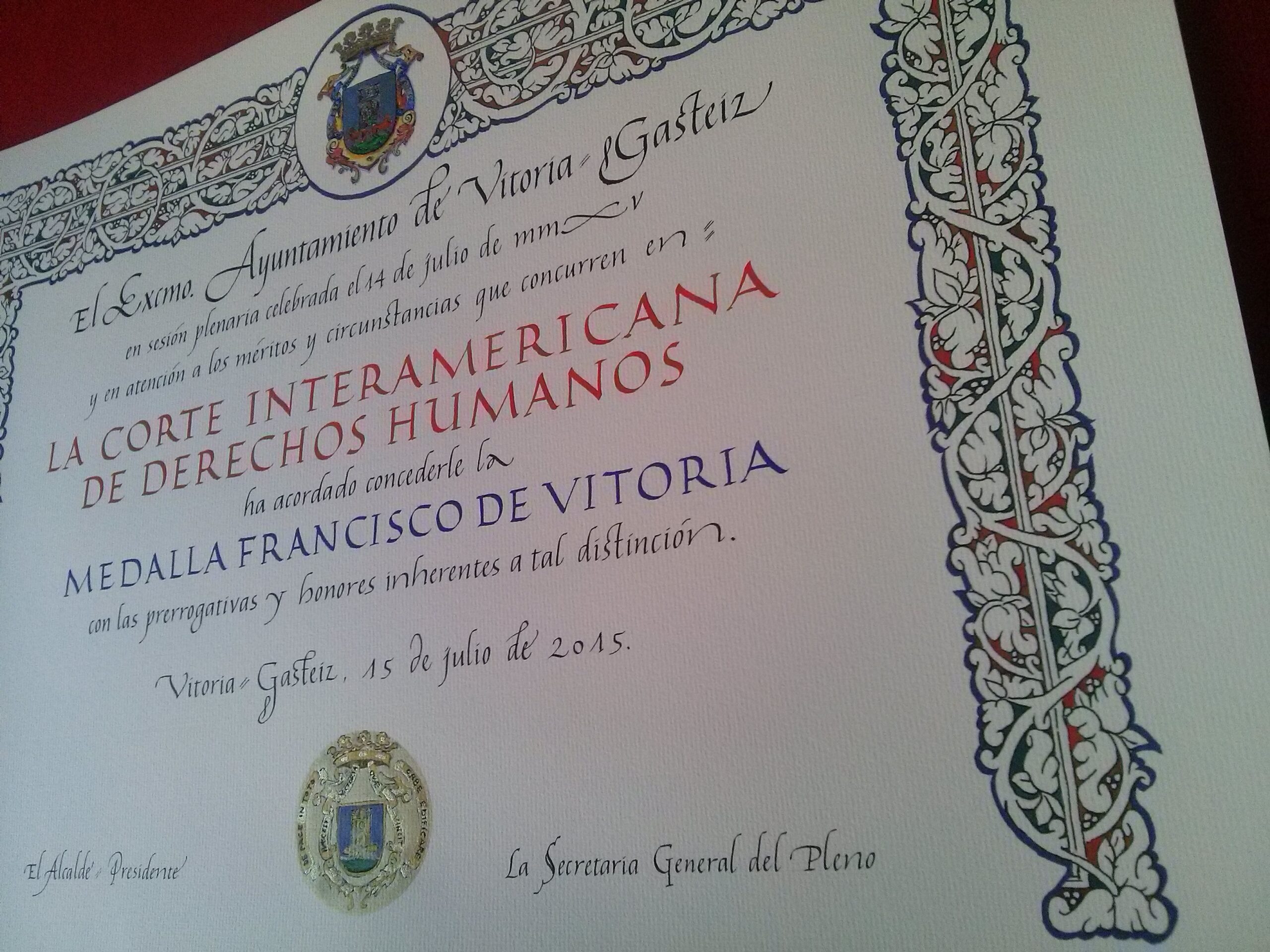 Medalla Francisco de Vitoria